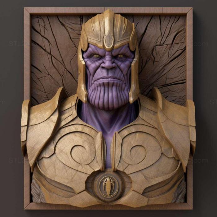 Characters (Thanos 4, HERO_1388) 3D models for cnc